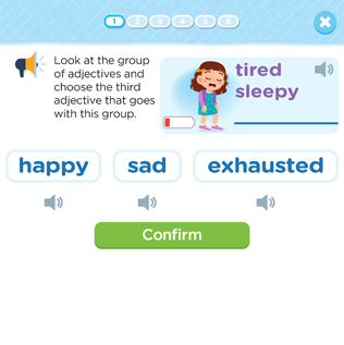 Distinguish Shades of Meaning among Adjectives - Quiz by Kids Academy